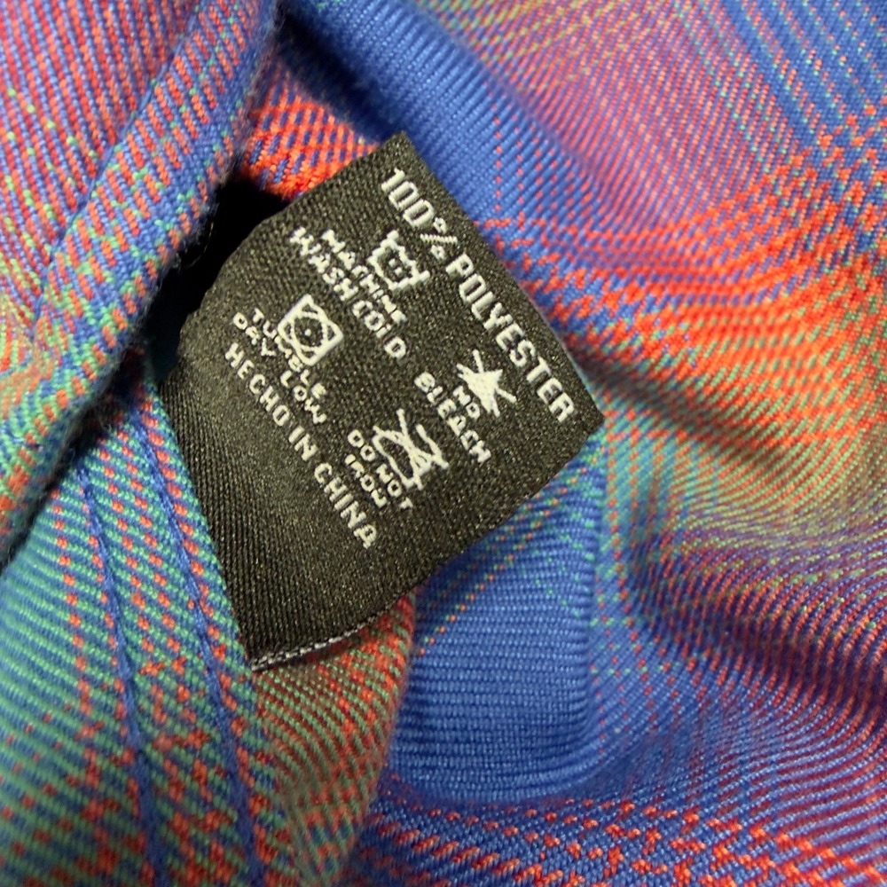 Dixxon Flannel Co Chucky Shirt Mens Plaid Button Down Biker Colorful Horror - Picture 5 of 7